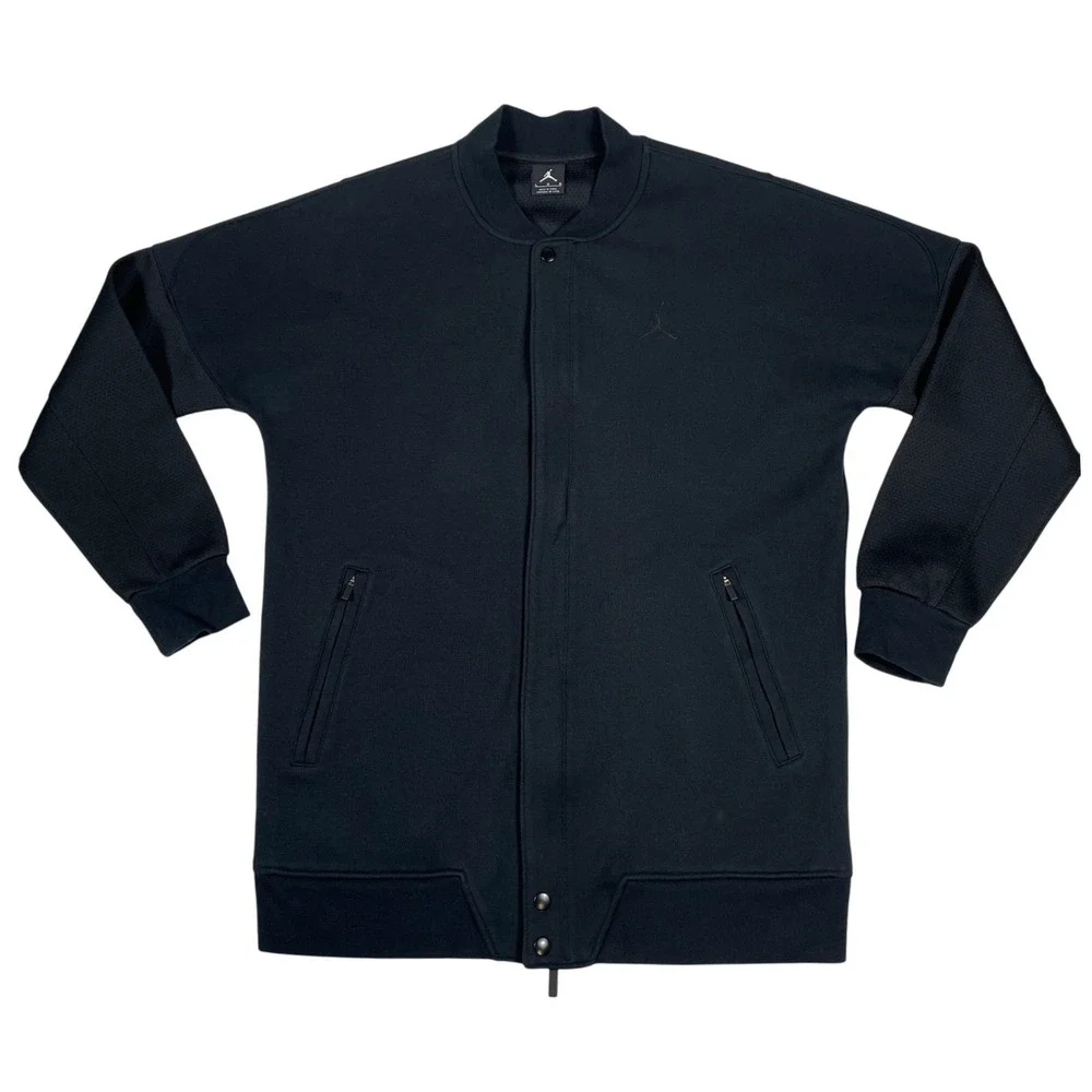 Rare Varsity Jacket! Nike Air Jordan Mens Large Black 706735-011 -Excellent Cond